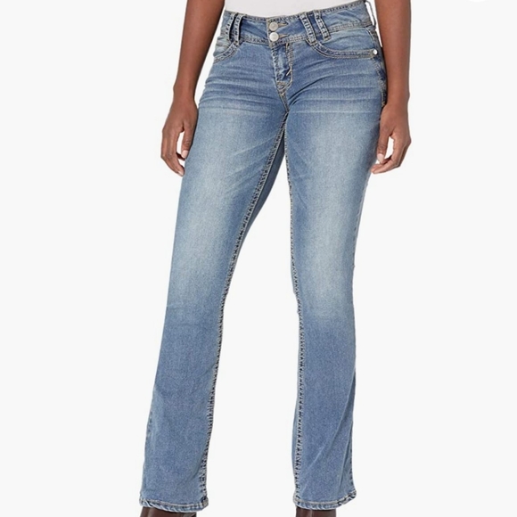 Wallower Women's Instastretch Luscious Curvy Bootcut Jeans - Picture 1 of 9